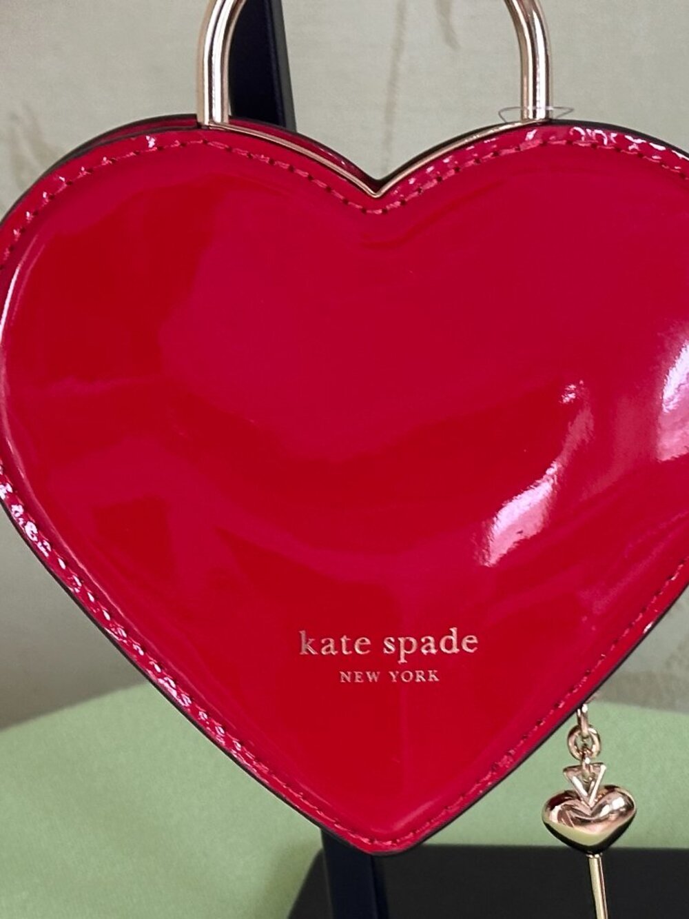 KATE SPADE KEY TO MY HEART WRISTLET:NWT CHERRY ROUGE - Picture 8 of 16